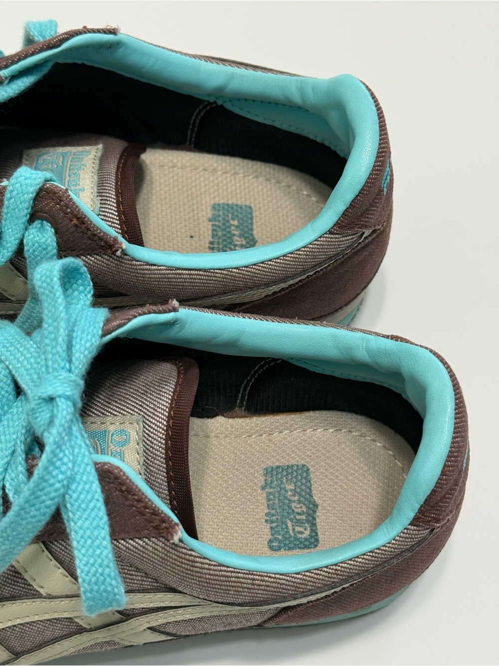 Onitsuka Tiger Ultimate 81 Sneakers Brown Turquoise Canvas Womens Size 7.5 - Picture 9 of 14
